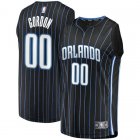 Camiseta Aaron Gordon 0 Orlando Magic Statement Edition Negro Hombre